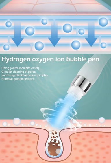 Hydrogen oxygen ion bubble pen treatment for skin rejuvenation.